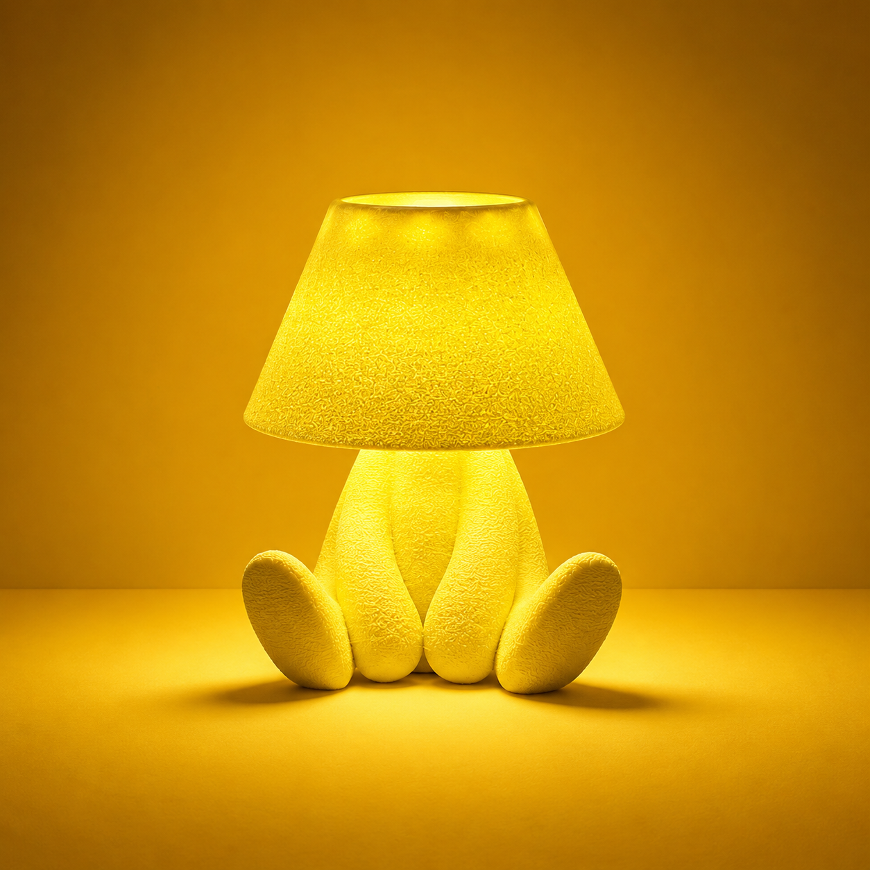 Cute Yellow 3D Printed Lamp | Aesthetic Night Light for Home Decor | My Miniature