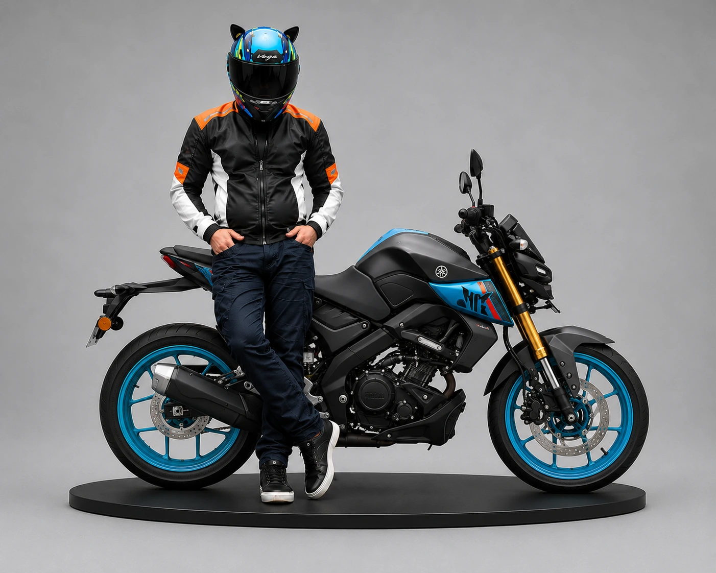 Bike With Rider Miniature