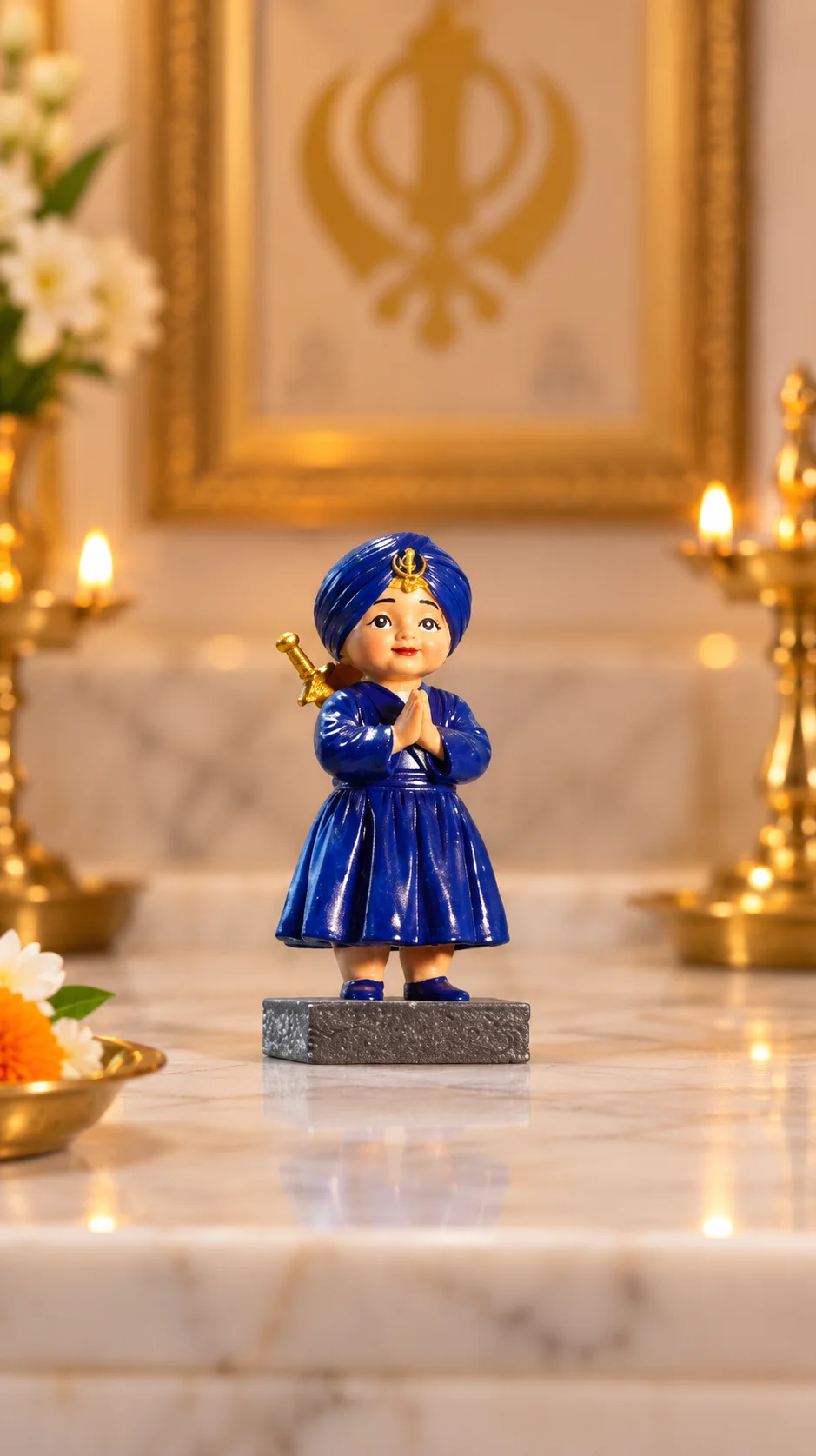 Blue Sikh Child Dashboard Idol